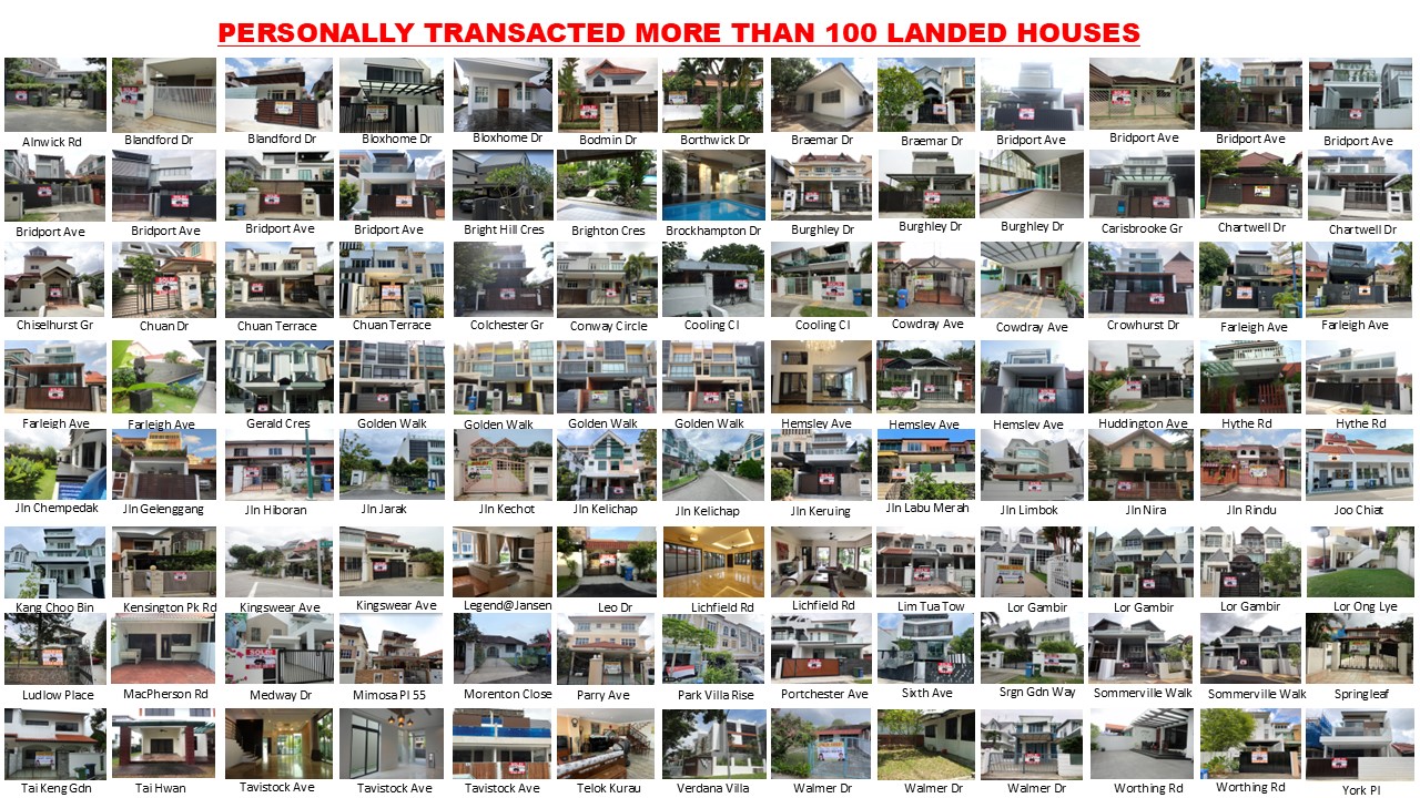 Houses transacted by us for SG website banner